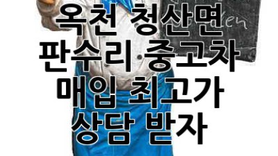 옥천 청산면 판수리 중고차 매입 최고가 상담 받자!